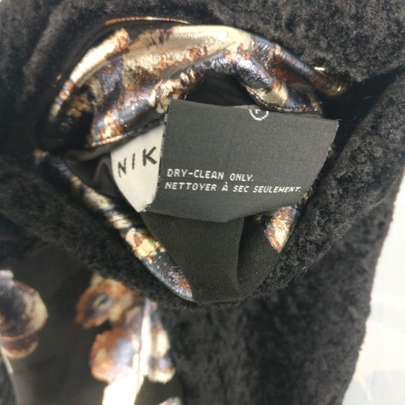 Montreal NIKKI JONES 2way Reversible Dazzle BlackGold Synchila Shearling Coat XS - Picture 13 of 13